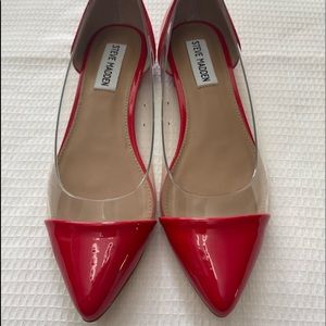 Steve Madden Clearly Red Patten flats